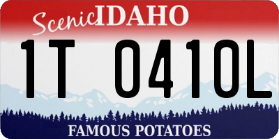 ID license plate 1T0410L