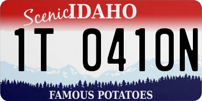 ID license plate 1T0410N