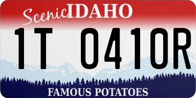 ID license plate 1T0410R