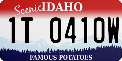 ID license plate 1T0410W