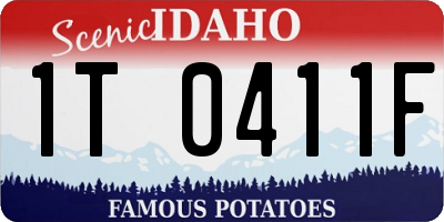 ID license plate 1T0411F