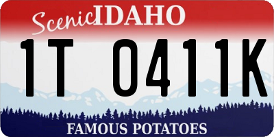ID license plate 1T0411K