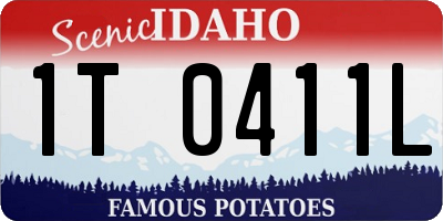 ID license plate 1T0411L