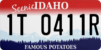 ID license plate 1T0411R