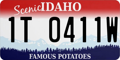 ID license plate 1T0411W