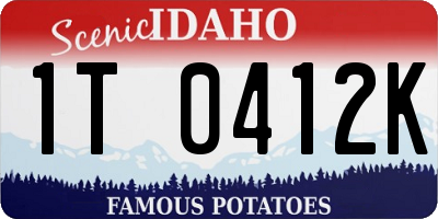 ID license plate 1T0412K