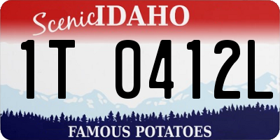 ID license plate 1T0412L