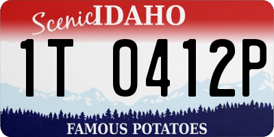 ID license plate 1T0412P