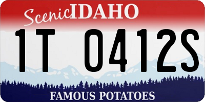 ID license plate 1T0412S