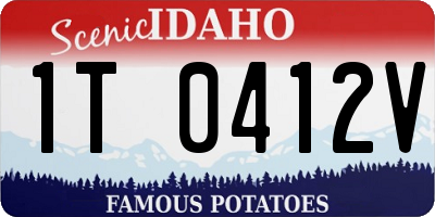 ID license plate 1T0412V