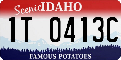 ID license plate 1T0413C