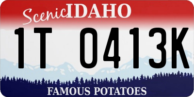 ID license plate 1T0413K