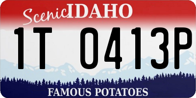 ID license plate 1T0413P