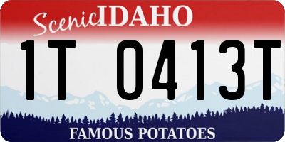 ID license plate 1T0413T