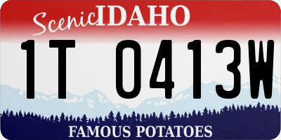 ID license plate 1T0413W