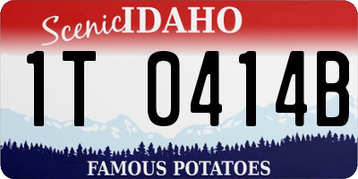ID license plate 1T0414B