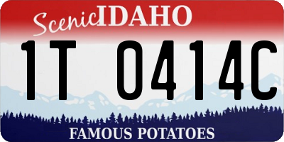ID license plate 1T0414C
