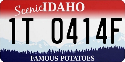 ID license plate 1T0414F