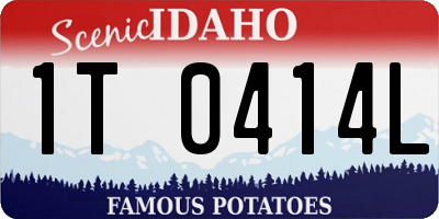 ID license plate 1T0414L