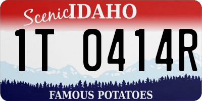 ID license plate 1T0414R