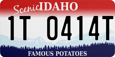 ID license plate 1T0414T