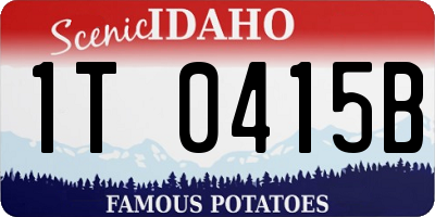 ID license plate 1T0415B