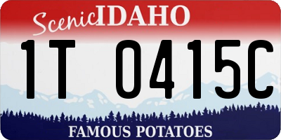 ID license plate 1T0415C