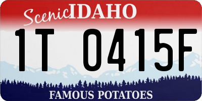 ID license plate 1T0415F