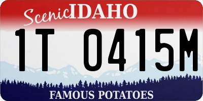 ID license plate 1T0415M