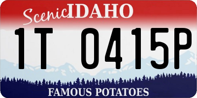 ID license plate 1T0415P