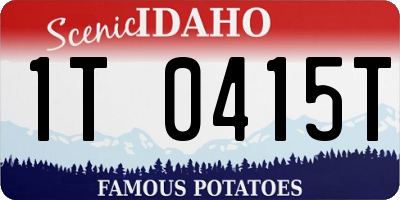 ID license plate 1T0415T