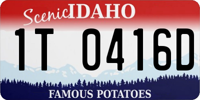 ID license plate 1T0416D