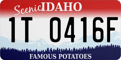 ID license plate 1T0416F