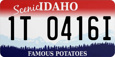 ID license plate 1T0416I