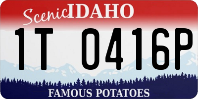 ID license plate 1T0416P