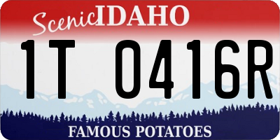 ID license plate 1T0416R