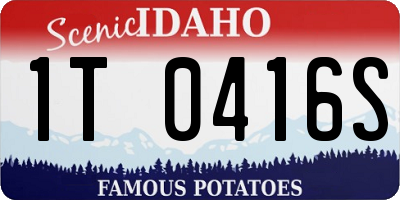 ID license plate 1T0416S