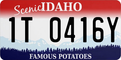 ID license plate 1T0416Y