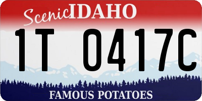 ID license plate 1T0417C