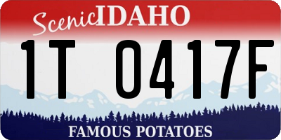 ID license plate 1T0417F