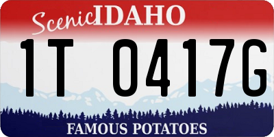 ID license plate 1T0417G
