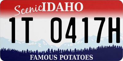 ID license plate 1T0417H