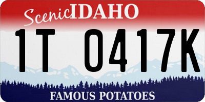 ID license plate 1T0417K