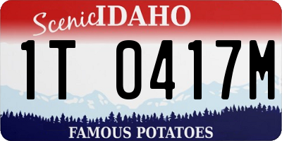 ID license plate 1T0417M