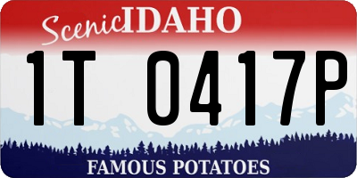 ID license plate 1T0417P