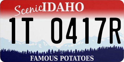 ID license plate 1T0417R