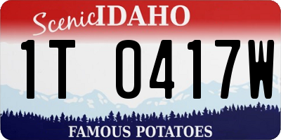 ID license plate 1T0417W