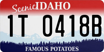 ID license plate 1T0418B