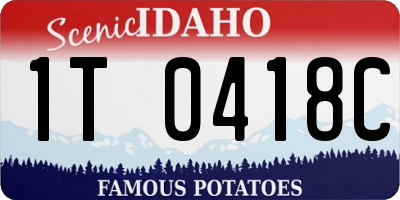 ID license plate 1T0418C