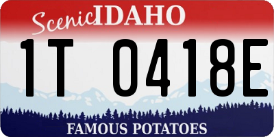 ID license plate 1T0418E